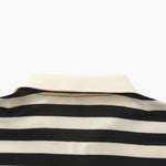 Horizontal Stripe Polo with Contrast Collar