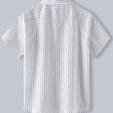 Cotton Striped Button Up Shirt