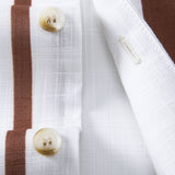 Linen Stripe Cuban Shirt & Straight Leg Linen Pants Set