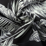 Tropical Plants Print Shirt & Drawstring Swim Shorts Set