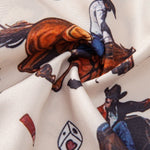 Cowboy Print Shirt & Drawstring Swim Shorts Set