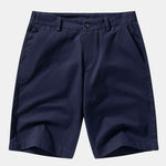 Texture Contrast Knitted V Neck Polo Shirt & Cotton Chino Shorts Set