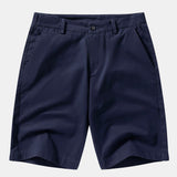 Texture Contrast Knitted V Neck Polo Shirt & Cotton Chino Shorts Set