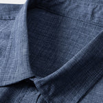 Textured Shirt with Two Pockets & Straight Leg Linen Pants Set