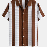 Striped Mesh Knit Shirt