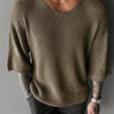 TEXTURED KNIT PULLOVER FOR MEN