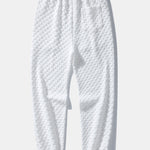 Checkerboard Jacquard Quarter Zip Sweatshirt & Jogger Pants Set
