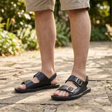 Kensington Genuine Leather Double-Strap Sandals