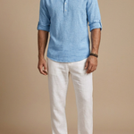 LINEN BLEND POLO FOR MEN
