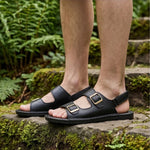 Kensington Genuine Leather Double-Strap Sandals
