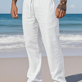 STRAIGHT LINEN TROUSERS FOR MEN
