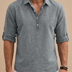 LINEN BLEND POLO FOR MEN