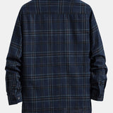 Long Sleeve Plaid Shirt with Pocket