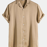 Satin Revere Collar Shirt