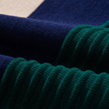 Textured Color Block Knit Polo & Slim Fit Tapered Trousers Set