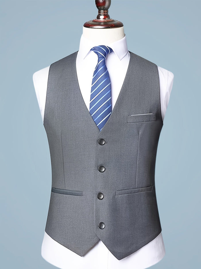 V-NECK SKINNY VEST FOR MEN