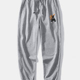 Cool Bear Print Relax Fit Crew Neck Sweatshirt & Jogging Pants Set