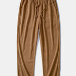 Corduroy Patchwork Hooded Shirt with Pockets & Corduroy Pants Set