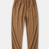Corduroy Patchwork Hooded Shirt with Pockets & Corduroy Pants Set