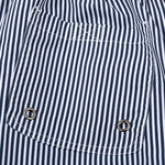 Island Sailing Print Shirt & Vertical Striped Drawstring Swim Shorts Set