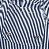 Island Sailing Print Shirt & Vertical Striped Drawstring Swim Shorts Set