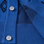 Geometric Knitted Button Up Shirt