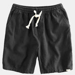 Elephant Geometric Print Shirt & Linen Cotton Blend Drawstring Shorts Set