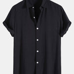 Cotton Blend Lapel Shirts #This Item Will Shrink After Washing, So We