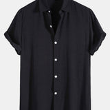 Cotton Blend Lapel Shirts #This Item Will Shrink After Washing, So We