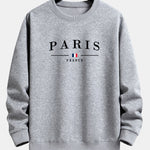 Paris Print Relax Fit Crew Neck Sweatshirt & Jogging Pants Set