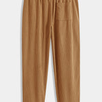 Corduroy Patchwork Shirt & Straight Leg Corduroy Pants Set