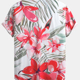 Flower Plants Print Button Up Shirt