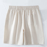 Waffle Shirt & Linen Cotton Blend Drawstring Shorts Set
