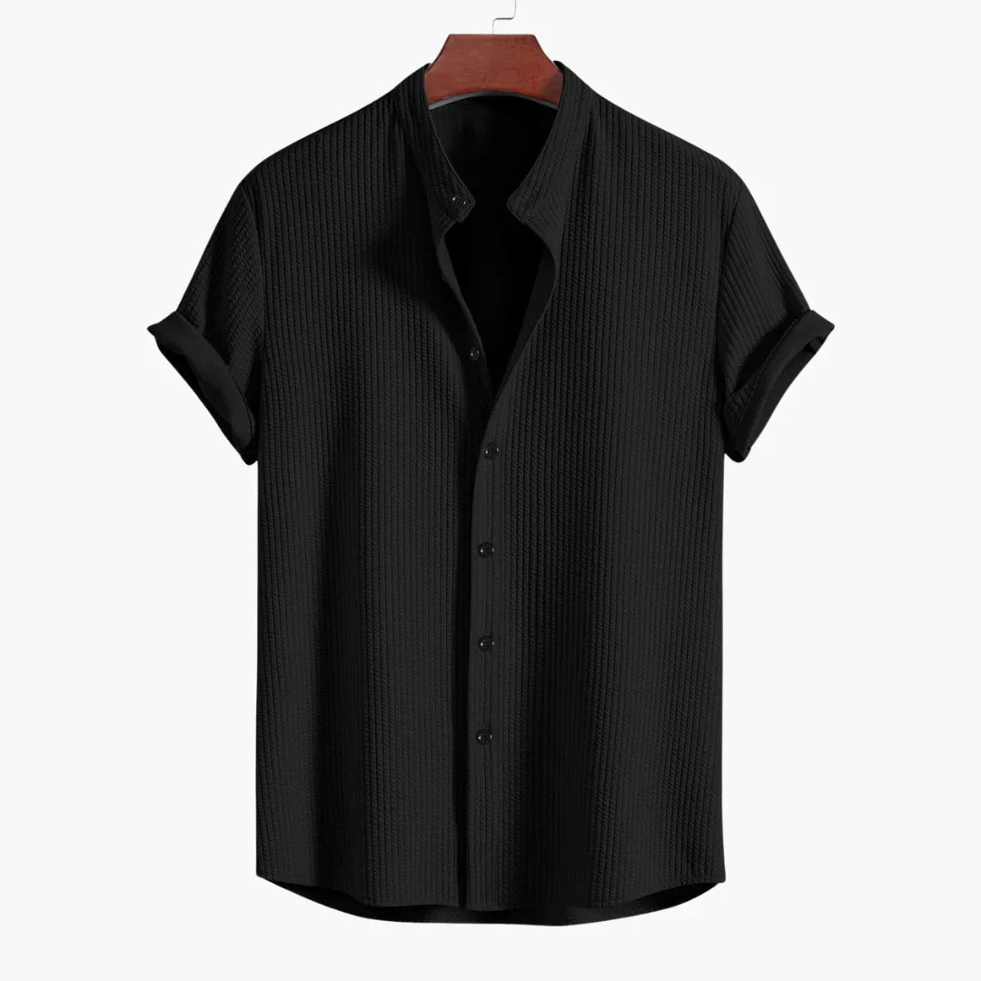 Simon | Elegant Stand Collar Shirt