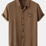 Smiley Graphic Print Button Up Shirt