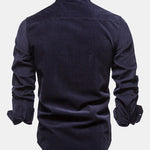 Regular Fit Cotton Corduroy Shirt with Pockets