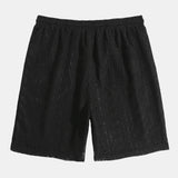Geometry Textured Cuban Shirt & Shorts Set