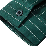 Long Sleeve Stand Collar Striped Shirt