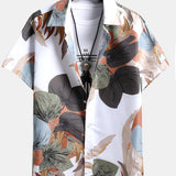 Tropical Print Button Up Shirt