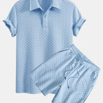 Geometric Jacquard Polo & Geometric Jacquard Shorts Set