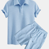 Geometric Jacquard Polo & Geometric Jacquard Shorts Set