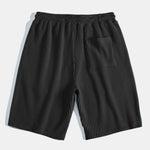 Waffle V-neck Polo & Drawstring Knitted Waffle Shorts Set