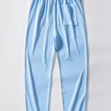 Two Tone Muscle Fit Ribbed Stand Collar Shirt & Ribbed Pants Set