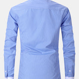 Stripe Contrast Collar Dress Shirt