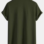 Muscle Fit Textured Button Up Shirt