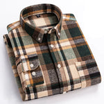 BRUSHED FLANNEL SHIRT FOR MEN