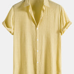 Textured Fabric Short Sleeve Shirt
