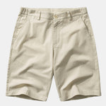 Wave Jacquard Knit V Neck Polo Shirt & Cotton Chino Shorts Set