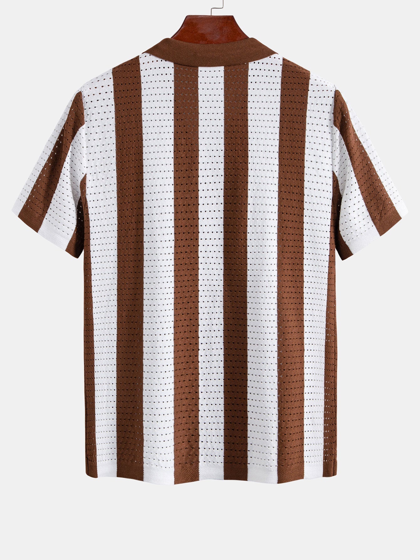 Striped Mesh Knit Shirt