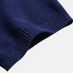 Textured Color Block Knit Polo & Slim Fit Tapered Trousers Set